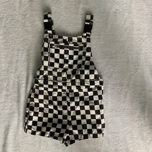 Forever 21 checkered overalls